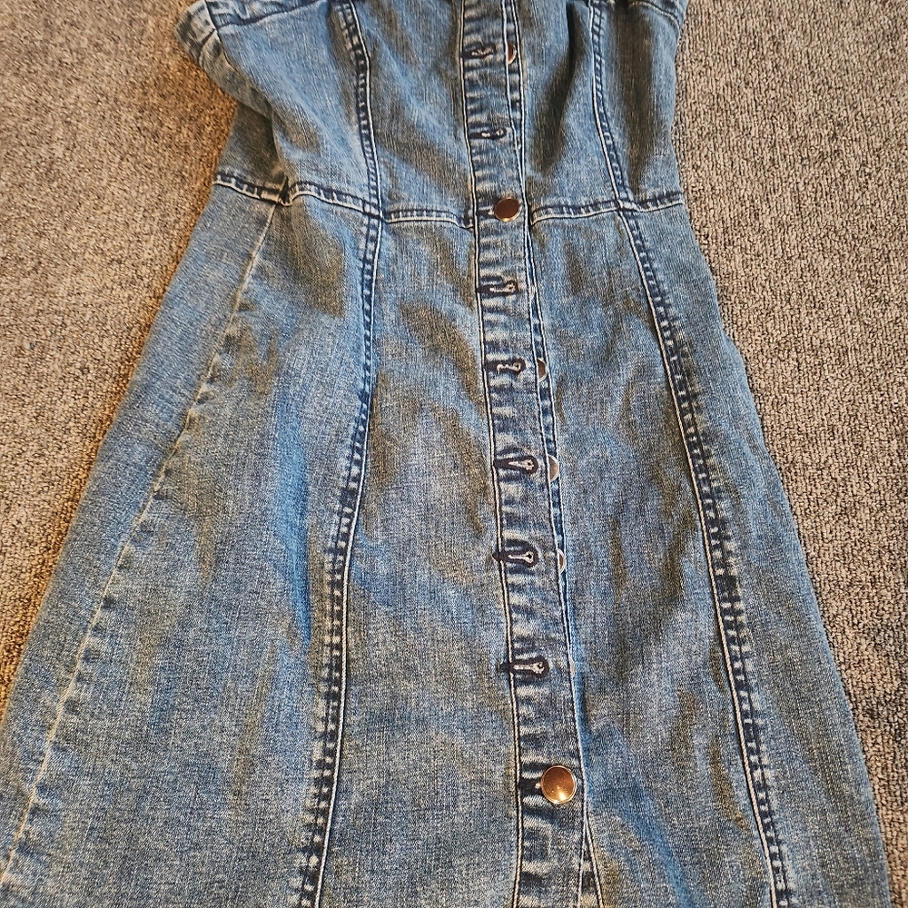 Denim Button-Up Dress